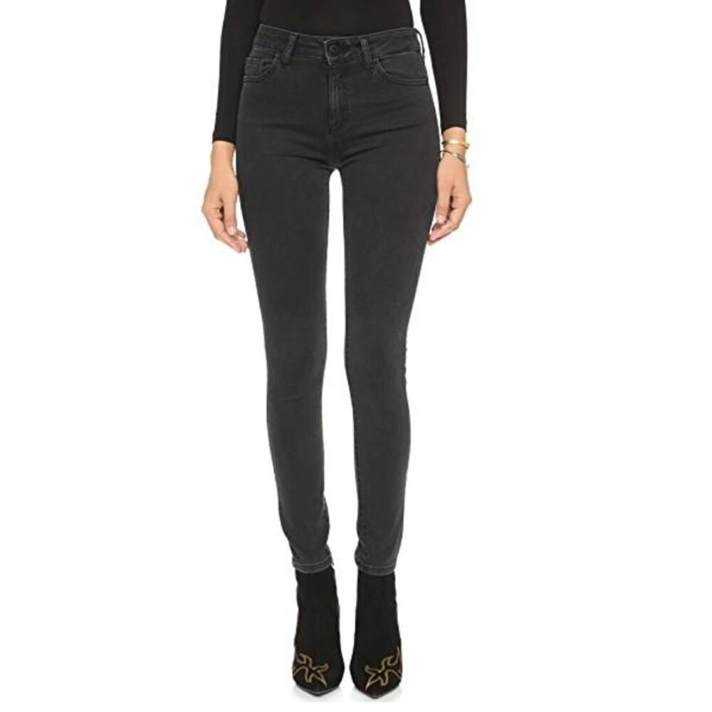 DL1961 Size 31 Farrow Black High Rise Instaslim Ankle Jeans
